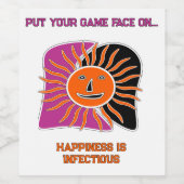 笑顔の太陽の顔 ワインラベル (シングルラベル)