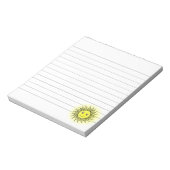 笑顔の太陽カスタムが並ぶ ノートパッド (回転)