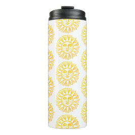 笑顔の太陽ヴィンテージパターンフィットネスと旅行 タンブラー