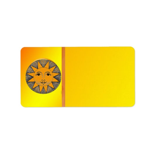 笑顔の太陽住所 シール (正面)