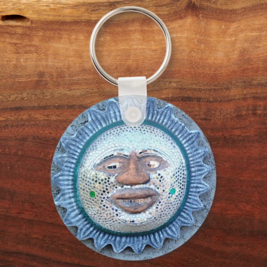 笑顔の太陽顔キーチェーン キーホルダー (正面)
