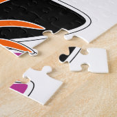 笑顔の太陽顔ジグソーパズル ジグソーパズル (側面)