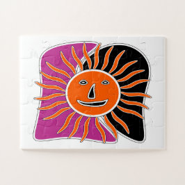 笑顔の太陽顔ジグソーパズル ジグソーパズル