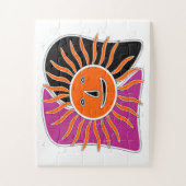 笑顔の太陽顔ジグソーパズル ジグソーパズル (縦)