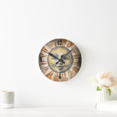 笑顔の太陽顔壁時計 ラウンド壁時計 (ホーム)