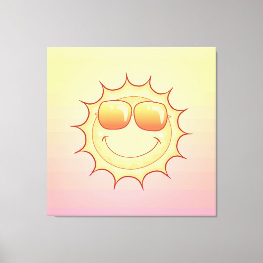 笑顔の太陽 キャンバスプリント (正面)