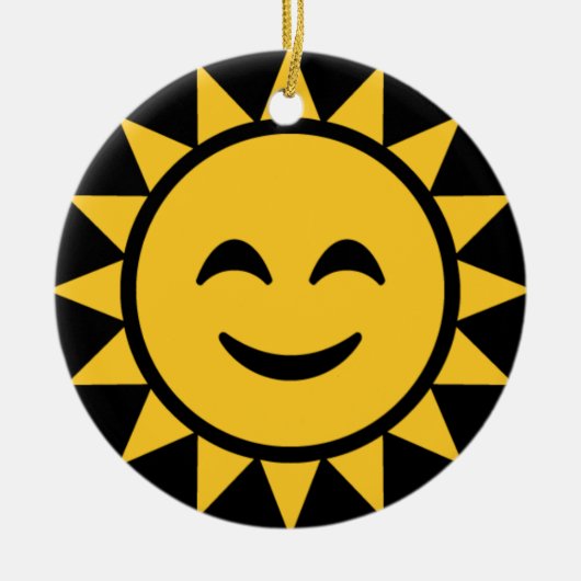 笑顔の太陽 セラミックオーナメント (正面)