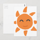 笑顔の太陽 ポストカード (正面/裏面)