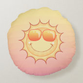 笑顔の太陽 ラウンドクッション (裏面)
