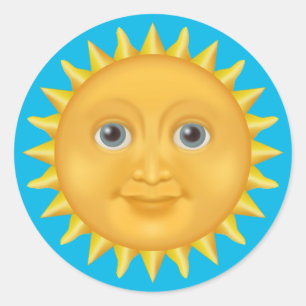 笑顔の太陽 ラウンドシール