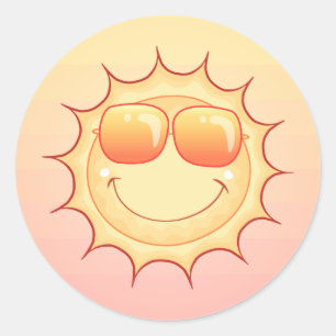 笑顔の太陽 ラウンドシール