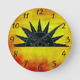 笑顔の太陽 ラウンド壁時計