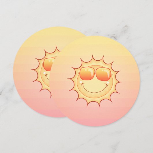 笑顔の太陽 招待状 (正面/裏面)