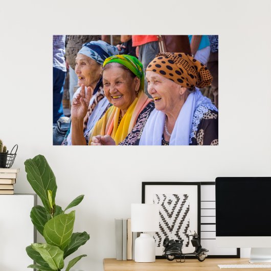 笑顔の女性 ポスター (ホームオフィス)