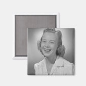 笑顔の女性 マグネット (正面/裏面)