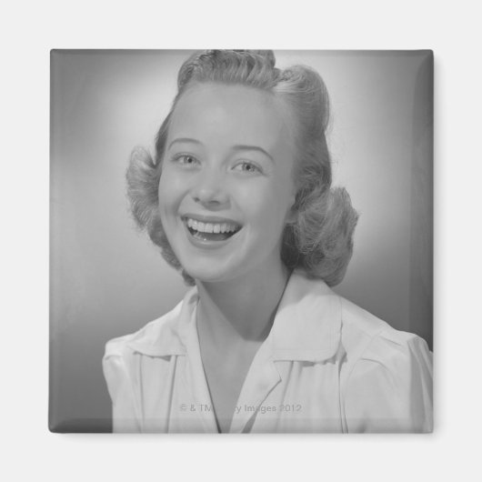 笑顔の女性 マグネット (正面)