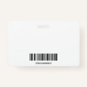 笑顔の女性 |企業の | |バーコード名刺 バッジ (裏面)