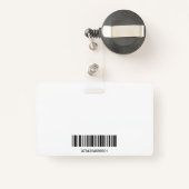 笑顔の女性 |企業の | |バーコード名刺 バッジ (裏面リトラクタブル付き)