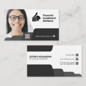 笑顔の女性 |企業の | | QRコード名刺 名刺 (正面/裏面)