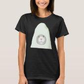 笑顔の子猫アートワーク白猫ミーム Tシャツ (正面)