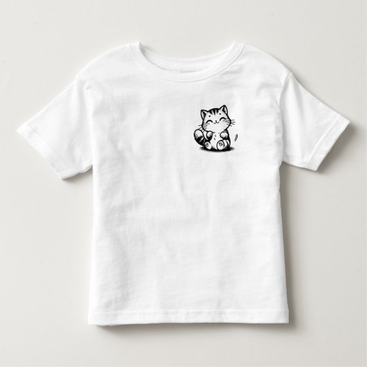 笑顔の子猫デライト素晴らしトドラージャージーTシャツ トドラーTシャツ (正面)