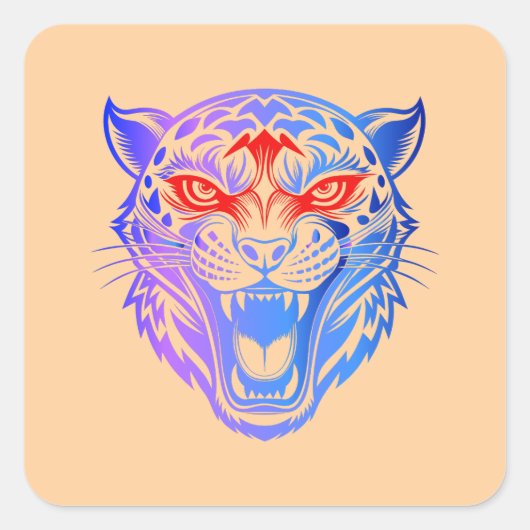 笑顔の子猫 スクエアシール (正面)