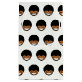 笑顔の小さなアフロ少年 スモールペーパーバッグ (裏面)