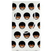 笑顔の小さなアフロ少年 スモールペーパーバッグ (正面)