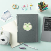 笑顔の小さなカエル シール (iPadカバー)