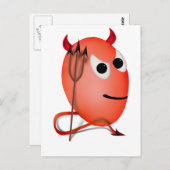 笑顔の小さな悪魔の卵 ポストカード (正面/裏面)