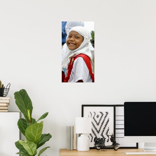 笑顔の少女 ポスター (ホームオフィス)