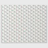 笑顔の幸せなラマ・アルパカ漫画の動物のスケッチ ラッピングペーパー (フラット)