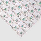 笑顔の幸せなラマ・アルパカ漫画の動物のスケッチ 薄葉紙 (詳細)