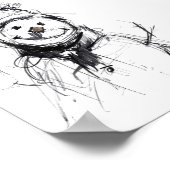 笑顔の幸せ雪だるま ポスター (角)