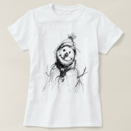 笑顔の幸せ雪だるま Tシャツ