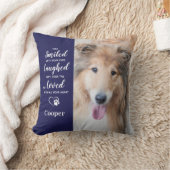 笑顔の愛するカスタム2写真ペット記念碑 クッション (ブランケット)
