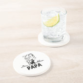 笑顔の新しいパパTシャツとギフト コースター (側面)
