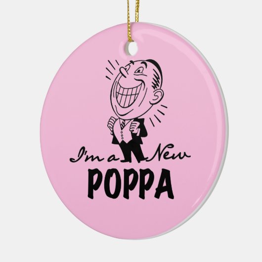 笑顔の新しいポッパTシャツとギフト セラミックオーナメント (左)