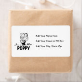 笑顔の新しいポピーTシャツとギフト ラベル (インサイチュ)