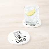 笑顔の新しいLolo Tシャツとギフト コースター (側面)