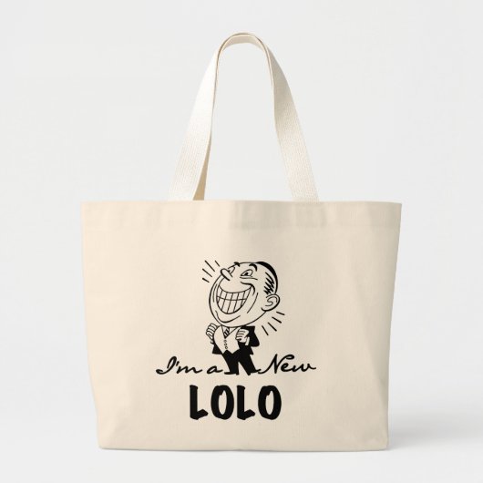 笑顔の新しいLolo Tシャツとギフト ラージトートバッグ (正面)