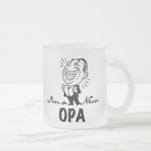 笑顔の新しいOpa Tシャツとギフト フロストグラスマグカップ