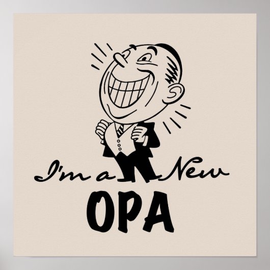 笑顔の新しいOpa Tシャツとギフト ポスター (正面)