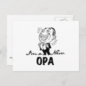 笑顔の新しいOpa Tシャツとギフト ポストカード (正面/裏面)