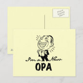 笑顔の新しいOpa Tシャツとギフト ポストカード (正面/裏面)