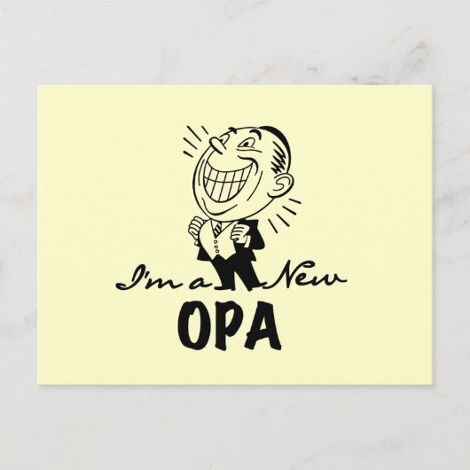 笑顔の新しいOpa Tシャツとギフト ポストカード (正面)