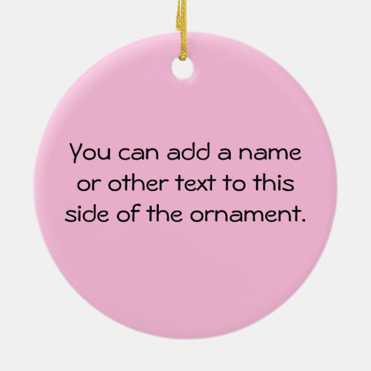 笑顔の新しいTシャツとギフト セラミックオーナメント (裏面)