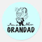 笑顔の新しいTシャツとギフト ラウンドシール (正面)