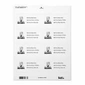 笑顔の新しいTシャツとギフト ラベル (フルシート)