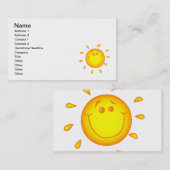笑顔の明るい太陽の幸せな夏 名刺 (正面/裏面)